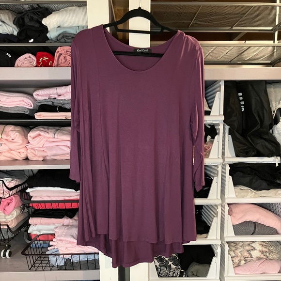 NWOT Red Coral Collections Long Sleeve Purple Shirt - Picture 1 of 5